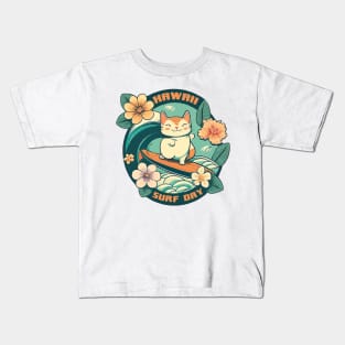 Kitty Surf Day Kids T-Shirt